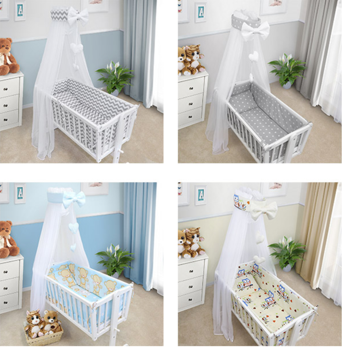 Lovely BABY Nursery COT TIDY /ORGANIZER to fit cot or cotbed 