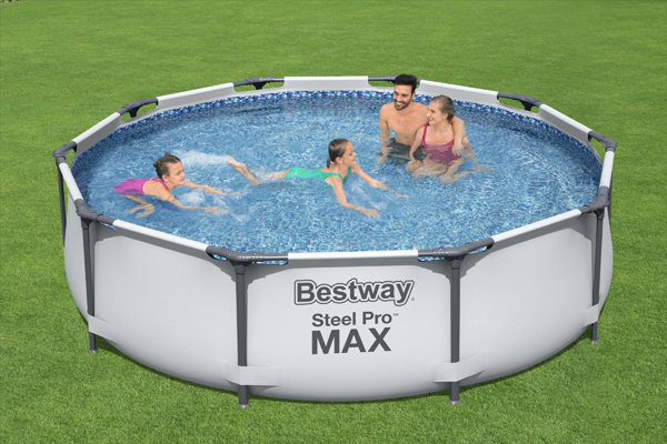 Bestway Bestway 56408 Steel Pro 10ft Metal Frame Round Pool 305x76cm 